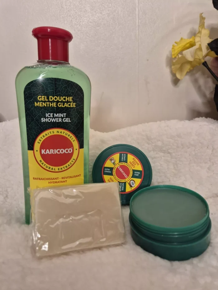 KARICOCO Ice Mint Shower Gel  Shea Butter & Coconut Nerve Balm Menthol Soap - Image 3