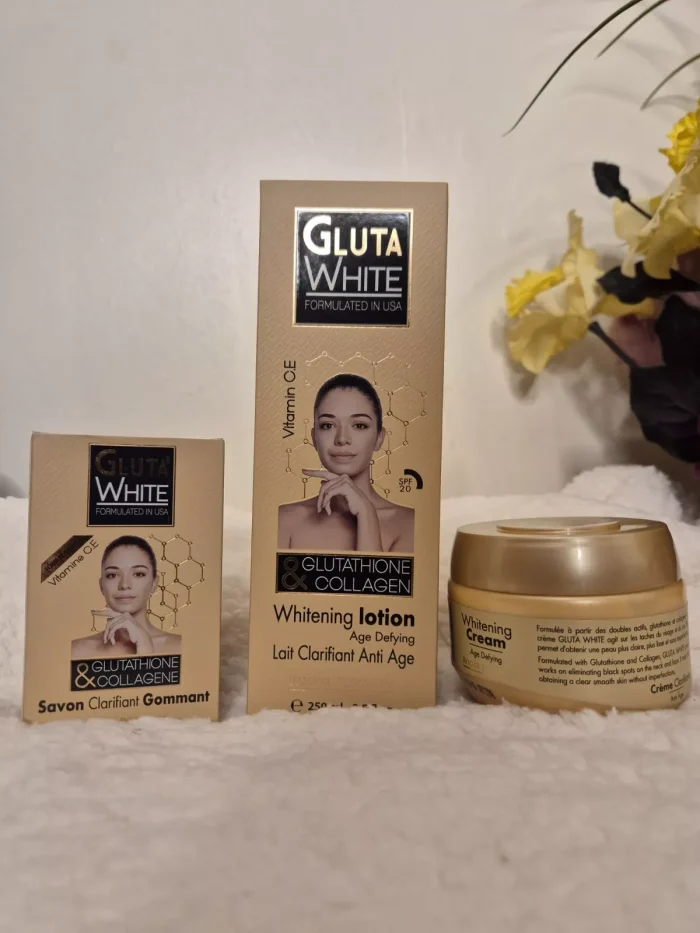 GLUTA WHITE - Cream 275ml Lotion 250 ml Soap 190gr