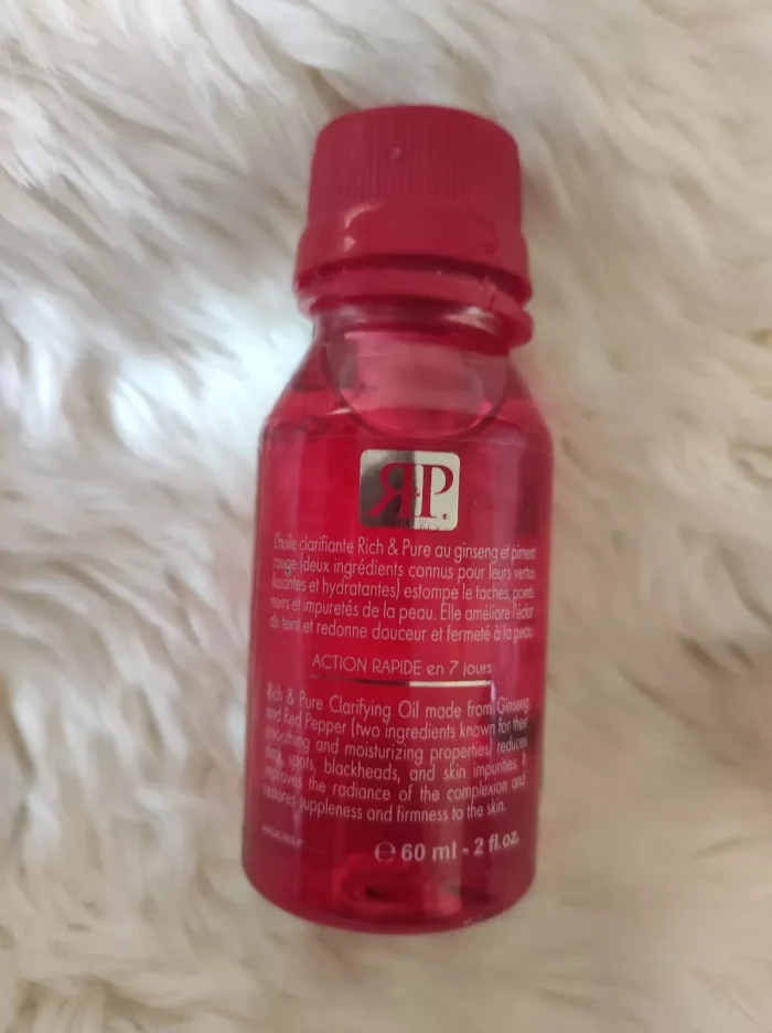 RICH & PURE Clarifying OIL Fast Action with Ginseng + Red Pepper - 60 ml - Image 3