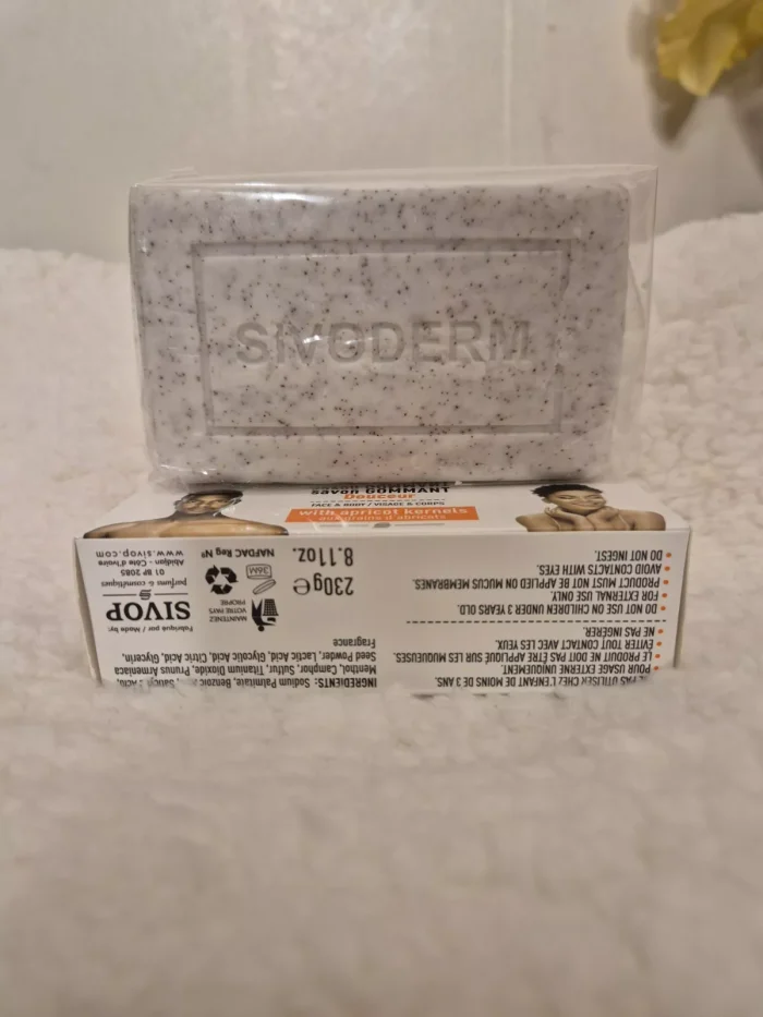SIVODERM Exfoliating Face & Body Soap with Apricot Kernels 230g - Image 3