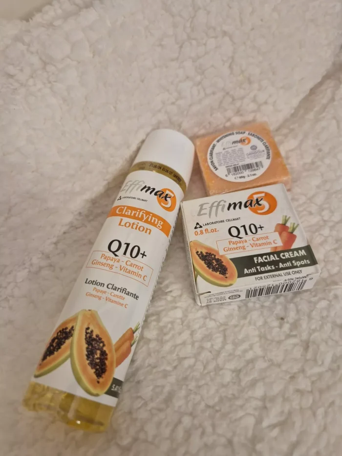 EFFIMAX 5 Q 10 - Cleanser Lotion 160ml Facial Cream 25 ml Soap 60gr - Image 2