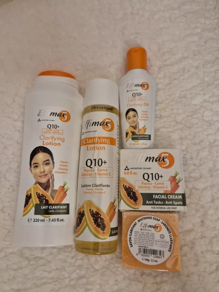 EFFIMAX 5 Q 10 - Cleanser Lotion 160ml Lotion 220ml Facial Cream 25 ml Soap 60gr Oil 60ml - Image 4
