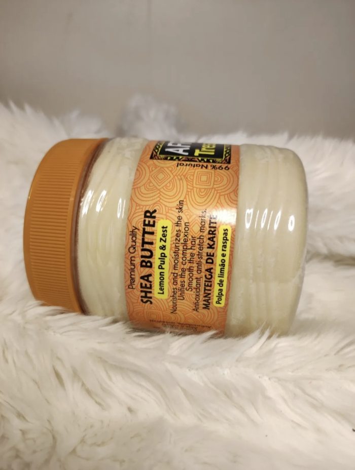 AFRICAN TREASURE SHEA BUTTER 99% NATURAL WITH LEMON PULP & ZEST - 335grs - Image 5