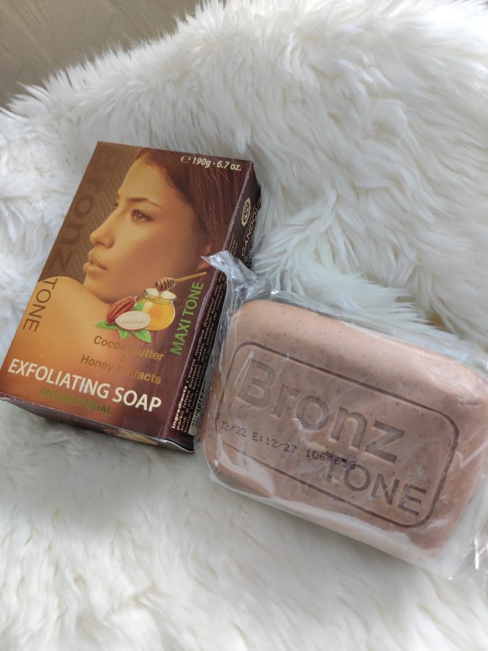 BRONZ TONE Exfoliating Soap Cocoa Butter Honey Extracts 190g