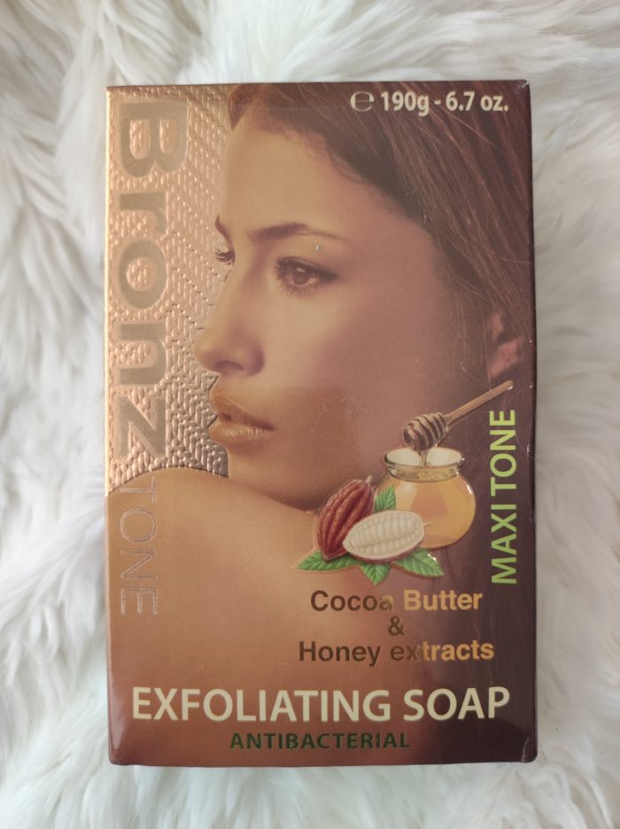 BRONZ TONE Exfoliating Soap Cocoa Butter Honey Extracts 190g - Image 4