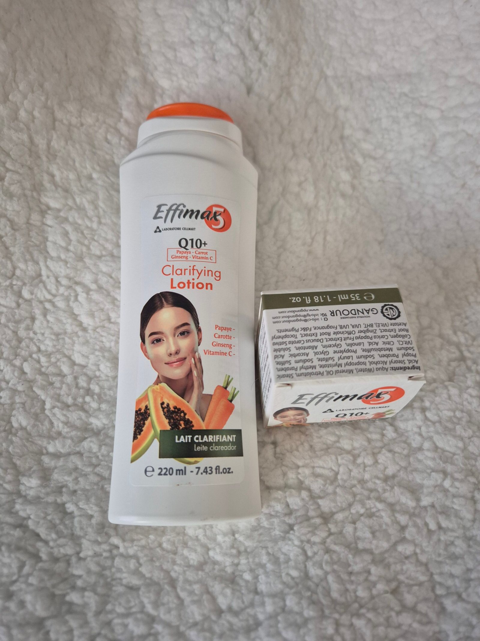 EFFIMAX CLARIFYNG LOTION WITH PAPAYA CARROT GINSENG VITAMIN C & FACIAL CREAM - Image 6